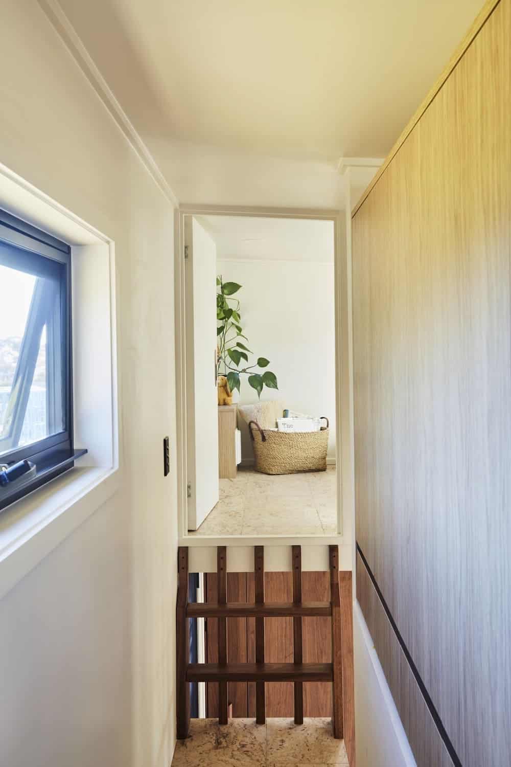 Stair access to the loft in the NOOSA tiny house