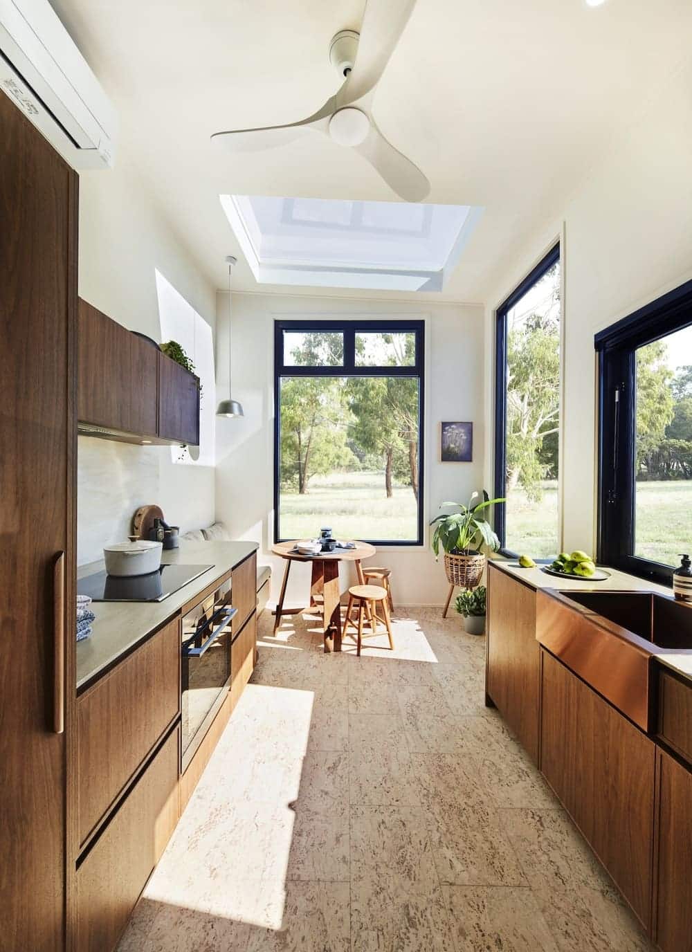 Natural light pouring through the windows of the NOOSA tiny house living area