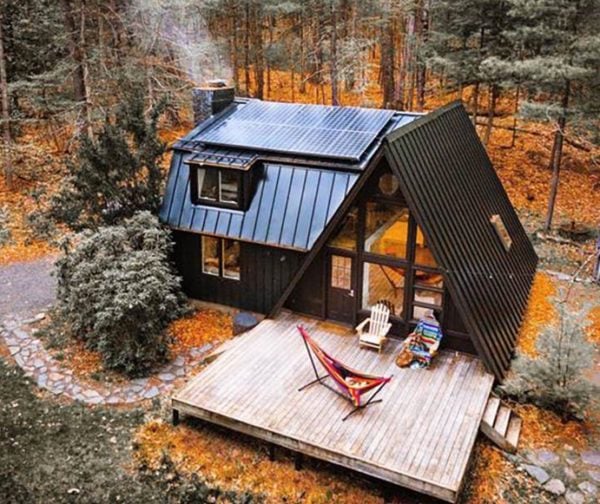 Off Grid A-frame Cabin in the Catskills 001
