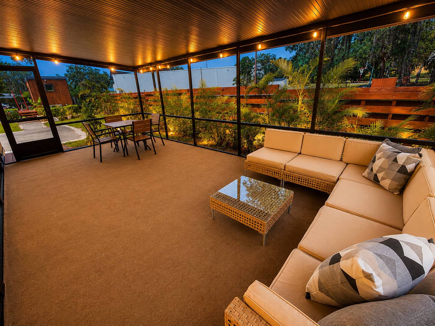 Nearly 300 square foot Florida room for relaxing and entertaining on the Escape N2