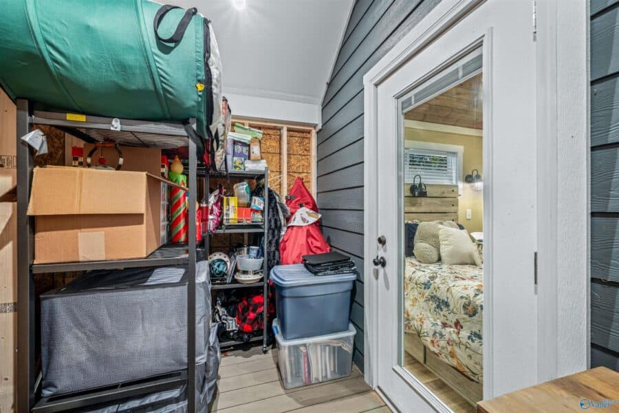 Covered deck area extending outdoor living space
