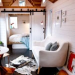 Payette Hybrid Tiny House With Main Floor Bedroom Accessible by Barn Sliding Door