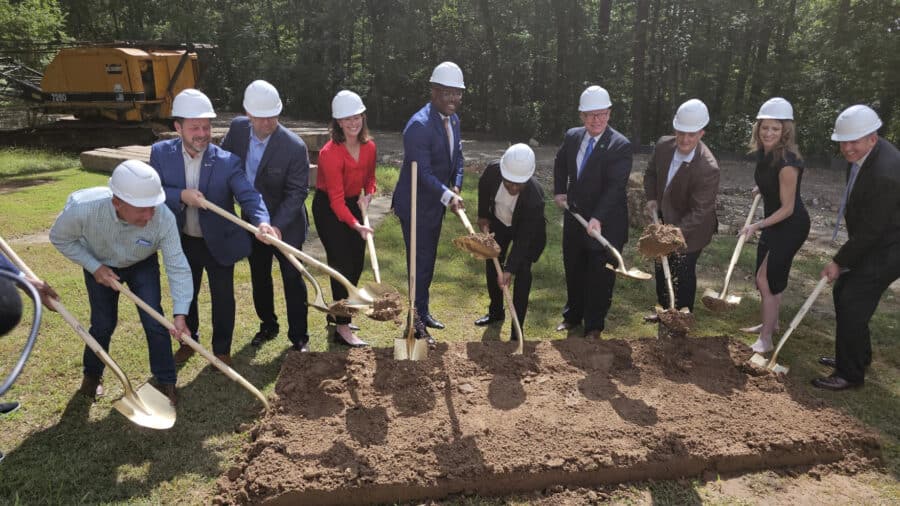Groundbreaking for Providence Park tiny homes for homeless in Arkansas.