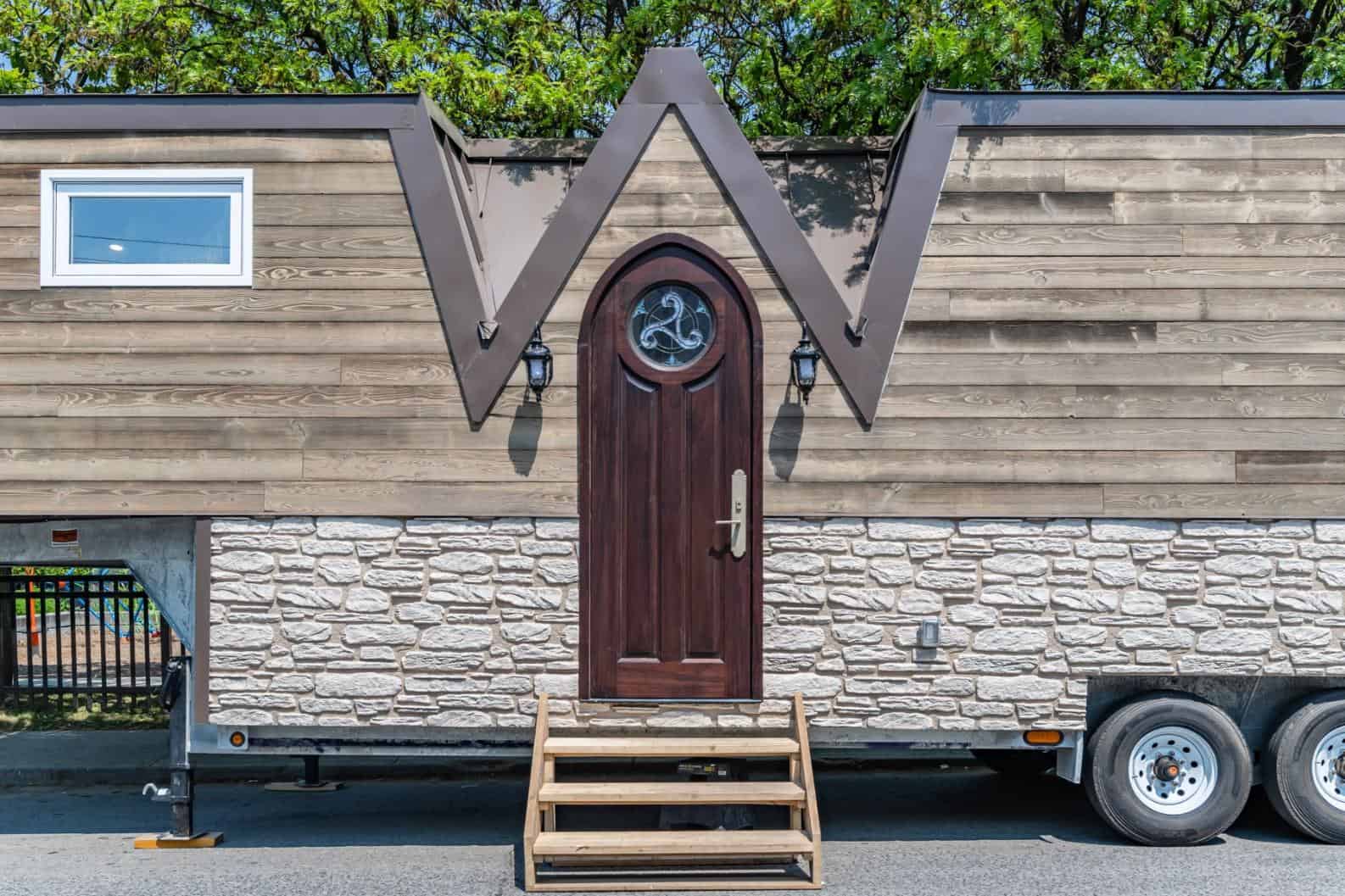 Tiny House with Unique W-Shaped Roof