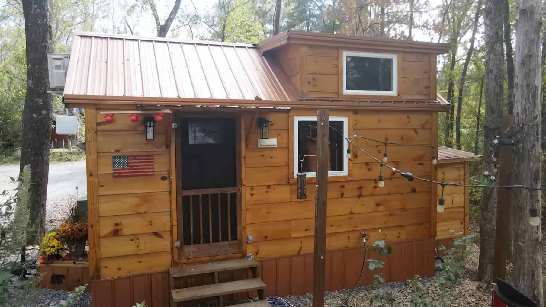 Tiny House with Elevated Living Space