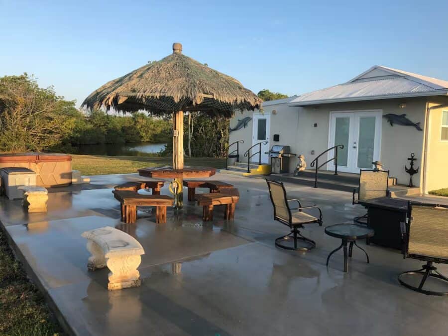 Riverfront Tiki Hut House – Merritt Island, FL Outdoor Living