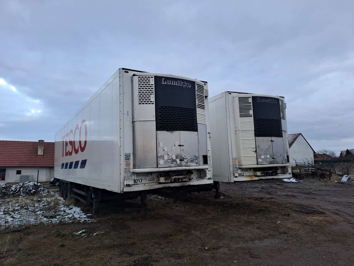 SEFR Home refrigerated trailer tiny house before conversion retired Tesco reefer trailers with Lumikko units