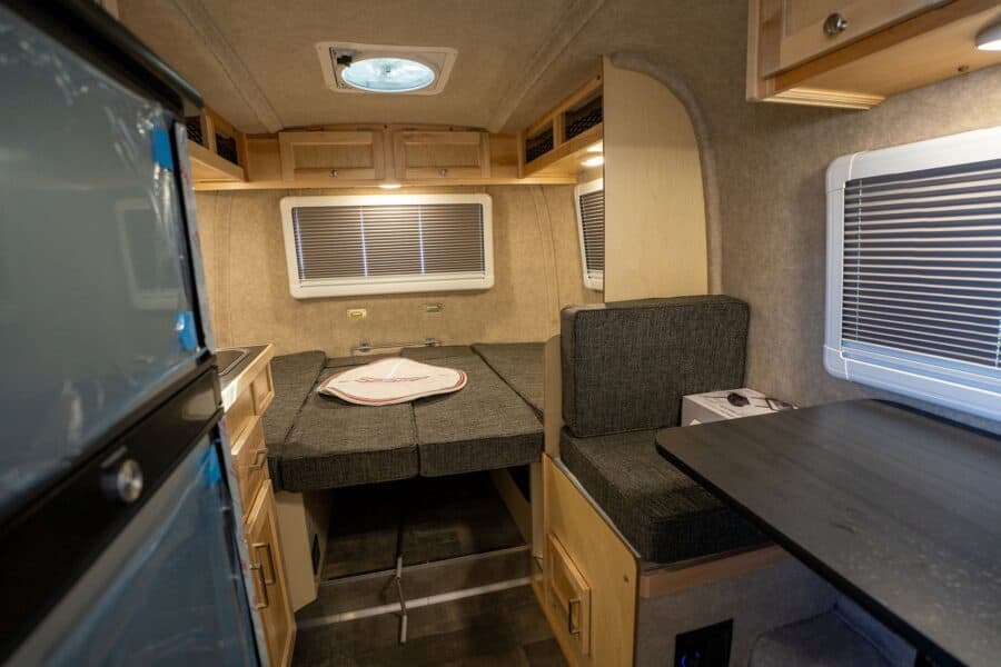 Rear bed past the side dinette