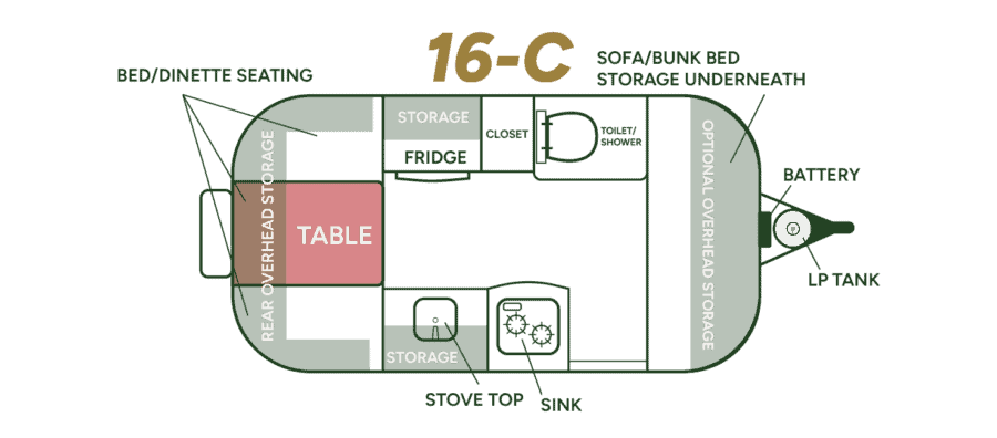 Scamp 16 Layout C floor plan