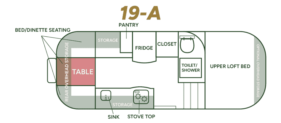 Scamp 19 Layout A floor plan