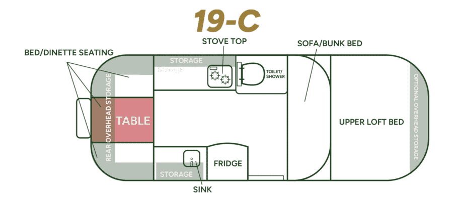 Scamp 19 Layout C floor plan