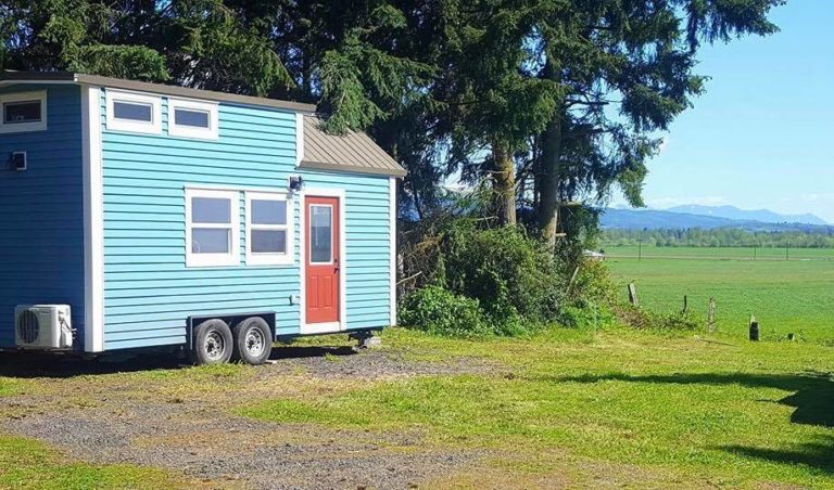 Seattle Blue Tiny House on Wheels by Incredible Tiny Homes