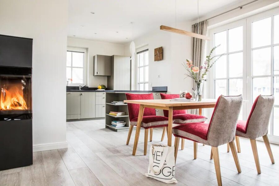 Charming 387 sq. ft. German cottage guesthouse with modern decor and open living space. Perfect for.