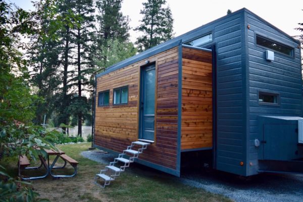Couple's Expanding Tiny House on Wheels Almost Doubles in Space with Slide Outs!