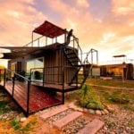Shipping Container Tiny Cabin w Rooftop Terrace in Argentina near San Rafael via Glamping Hub 001