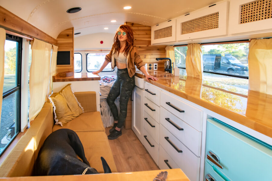 Short Bus is Her 6th DIY Tiny Home!