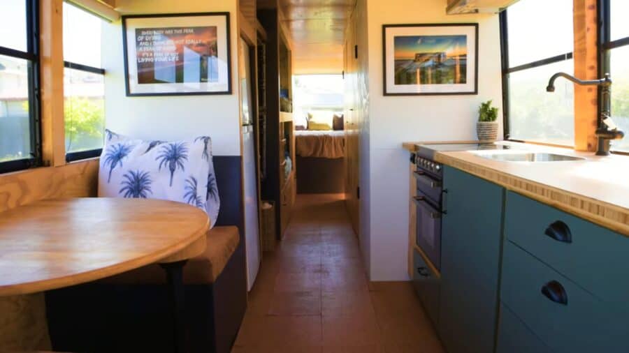 Single Dad’s Skoolie in Christchurch NZ 5