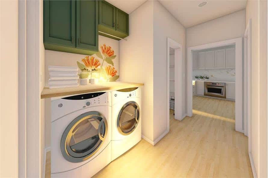 Single-Story 928 Sq. Ft. Home Plans w: Garage 14