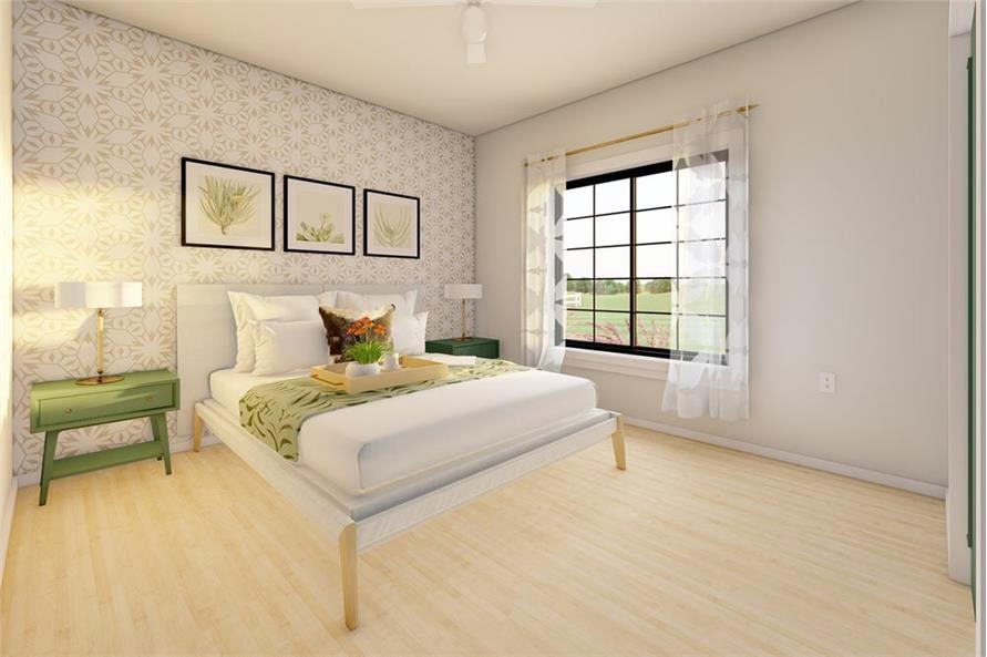 Single-Story 928 Sq. Ft. Home Plans w: Garage 4