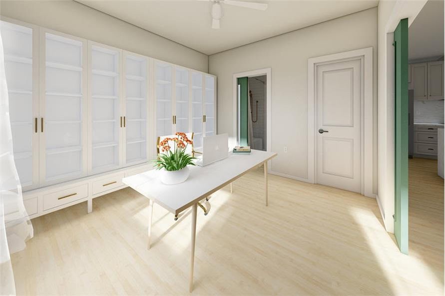 Single-Story 928 Sq. Ft. Home Plans w: Garage 9