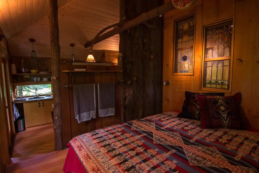 Sir Cedric Treehouse Airbnb Built Around 4-Foot-Wide Western Red Cedar 006
