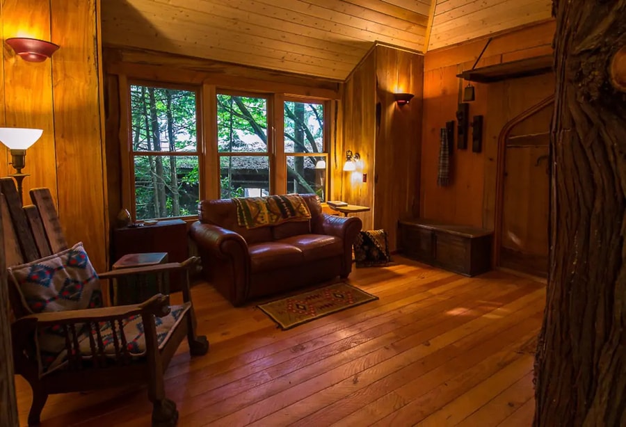 Sir Cedric Treehouse Airbnb Built Around 4-Foot-Wide Western Red Cedar 008
