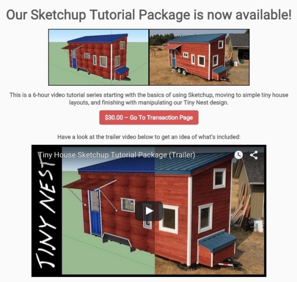 SketchUp Tutorial Package for Tiny House Design