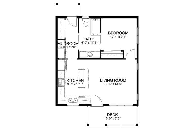 Small Home Plans w: A Mudroom! 3 7