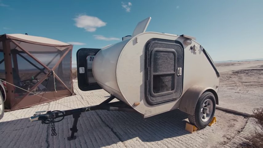 Solo Female Living And Traveling with Teardrop Trailer Long-Term via Florb-YouTube 004