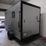 Stealth cargo trailer transformed into a luxurious tiny home interior.