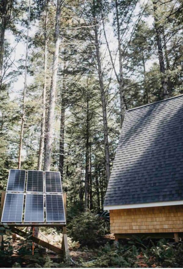 Curated visual reference: Fresh Look at Tiny Off Grid A Frame In The Maine Woods