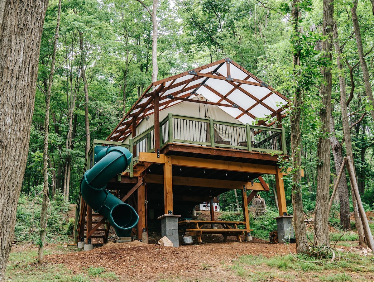 Tent on Stilts with Twisty Slide! 15