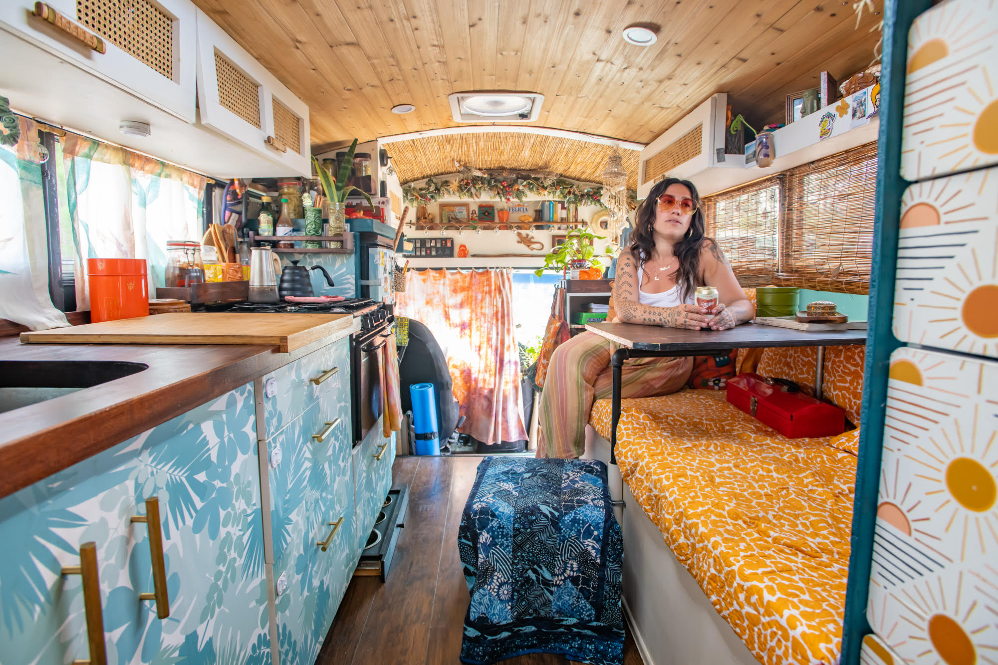 Textile Artist’s Bright & Bold Jungle Bus 2
