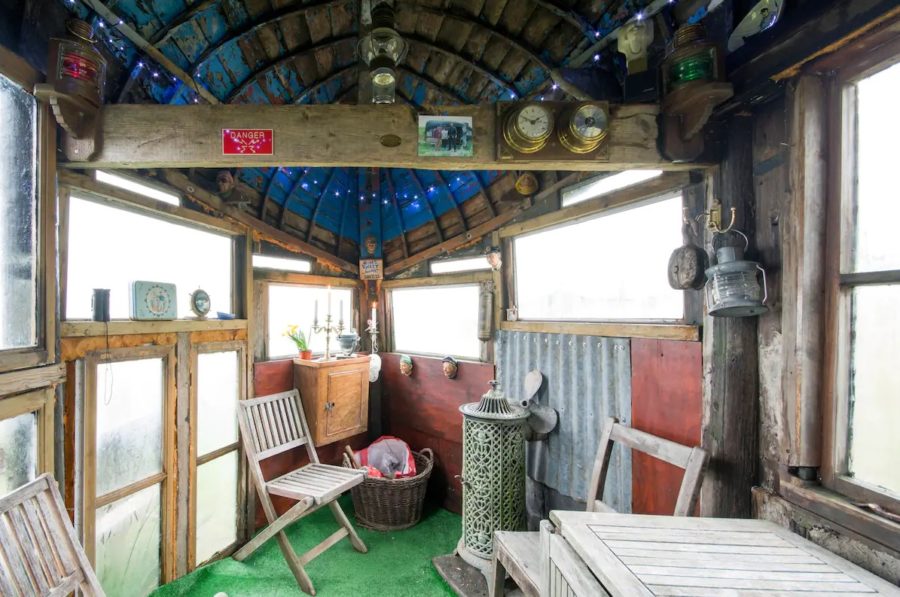 The Boatel Boat-Roofed Shed Tiny House in the UK 006