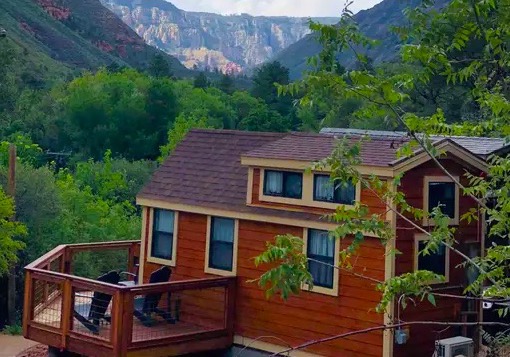 Flow Tiny House Vacation in Sedona, Arizona with Big Deck and View