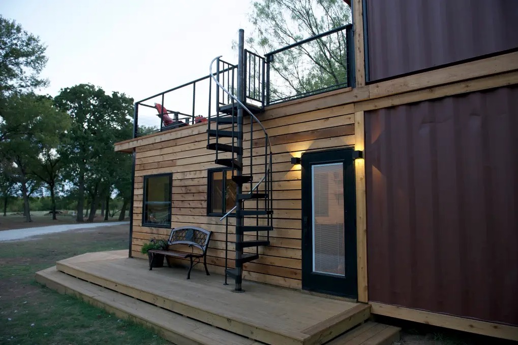 The Helm CargoHome Shipping Container Tiny House Vacation in Waco Texas