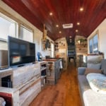 The Juniper Gypsy Has a Hidden TV, Swivel Driver’s Seat and Tiled Shower. 2