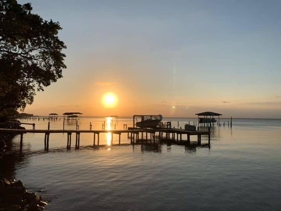 The Lemon Tree Tiny House – Gulf Breeze, FL Dock Sunset