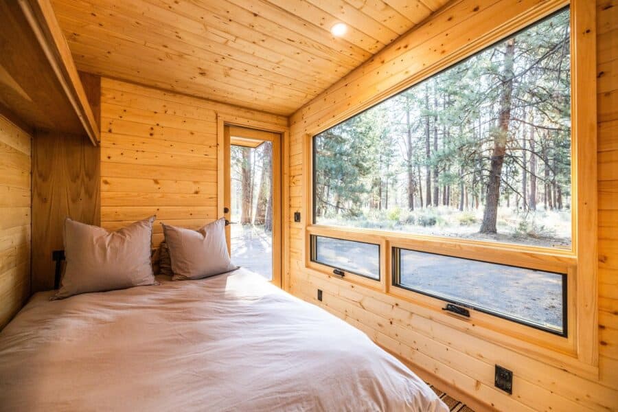 Cedar siding and metal roof craftsmanship detail