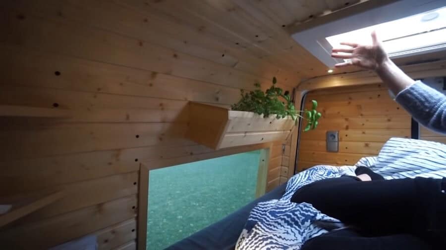 The Minimalist Plan Van Tour Sliding Bed 003