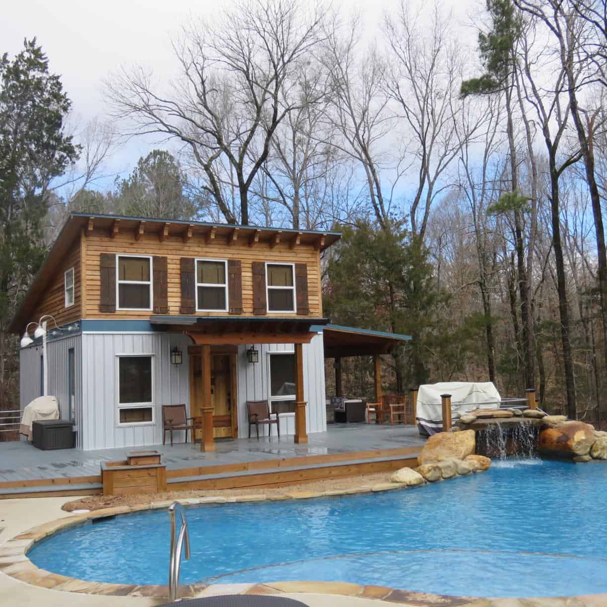 Cozy Foundation Tiny House with Pool