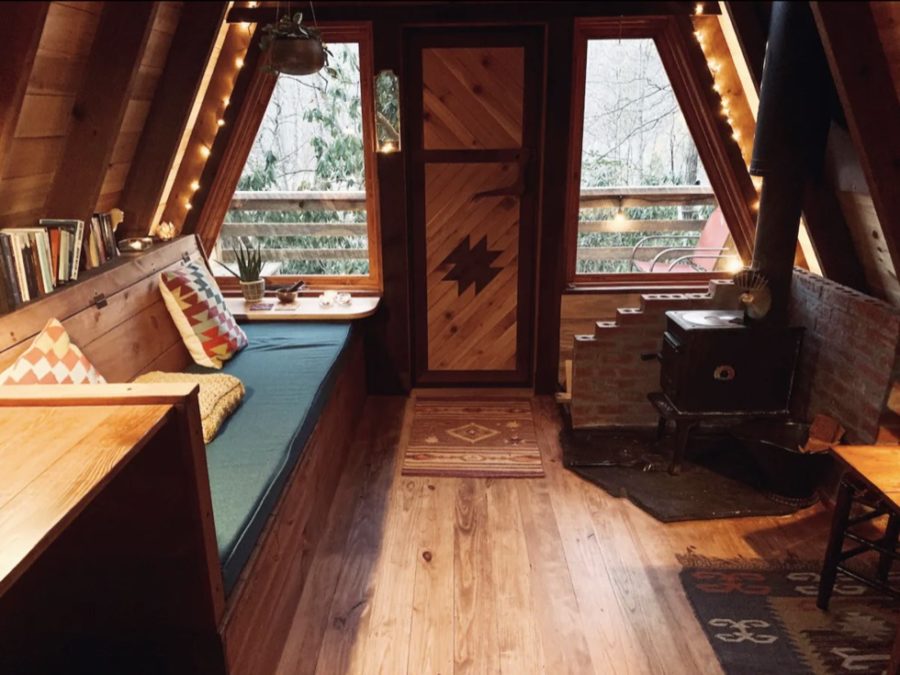 The Starling 14×14 Moody Aframe Tiny House in NC 002