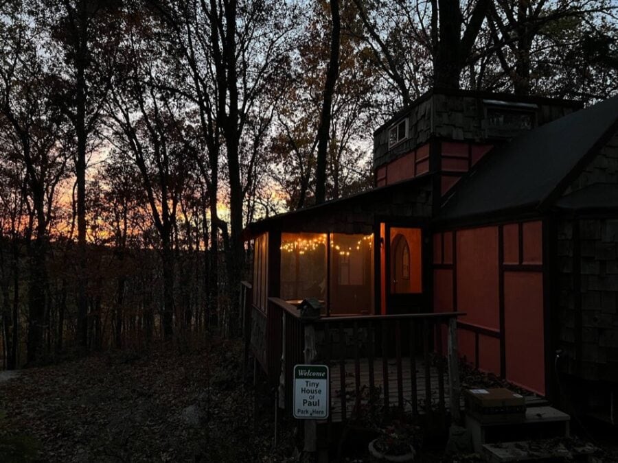 Screened porch at Tiny House of Paul