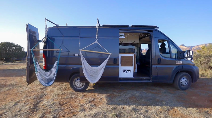 They Fit Twin Hammocks, Shower, Toilet & Piano in this Van 3