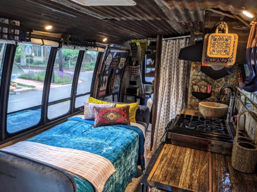 They Turned This Shuttle Bus Into A Tiny House FOR SALE via Van Life Trader 003