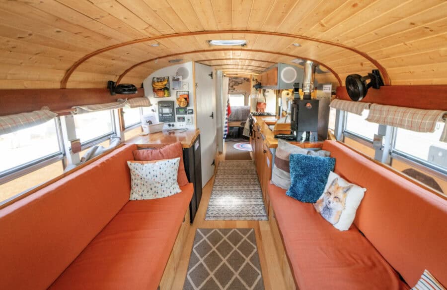 This Skoolie Seats 10 & Has a Giant Bed! 3