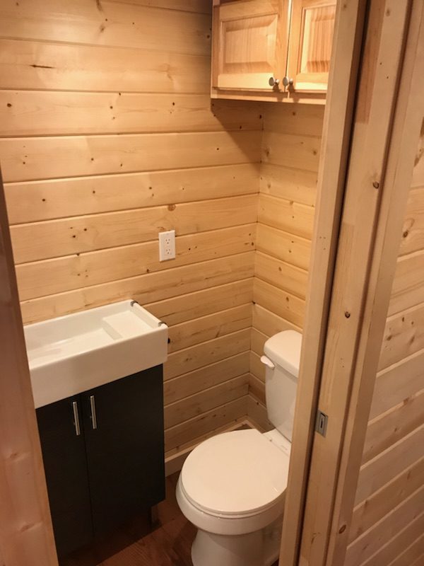 Tiny House Bathroom with Flush Toilet