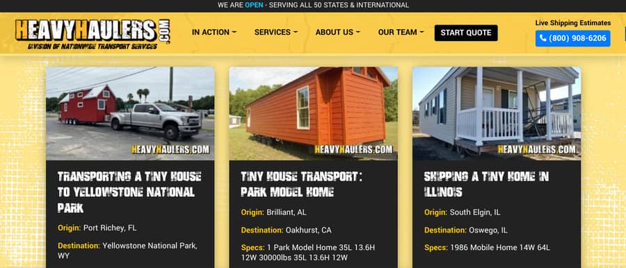 Tiny House Transporation and Moving Services Towing 2