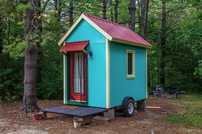 Tiny House in a Campground by Paul VanDerWerf