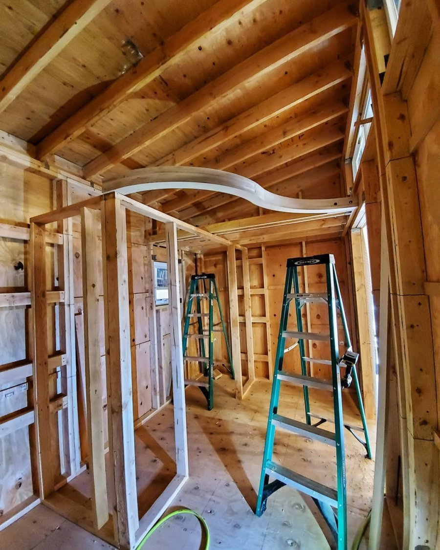 Tiny House with Curved Loft Beams by Backcountry Tiny Homes 001